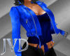 JVD Blue Leather Coat