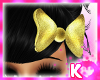 iK|Gold Hair Bow