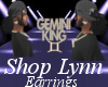 Gemini King Earrings