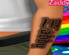 Zaddy Custom Tattoo