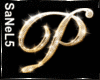 IO-Gold Sparkle Letter-P