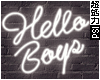 Hello Boys Neon Sign