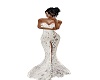 <L>White Sequin Dress