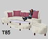 T85 white couch with pos