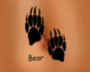 Bear print belly tattoo