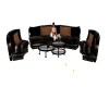 S.T BLK LEATHER COUCH