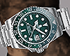 Custom Green Face Watch