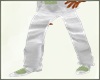 Sage and White Pants