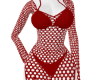*B* Long Red Fishnet