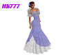 HB777 SFF Gown Blu/Slvr