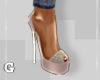 G l Cream Lace Heels