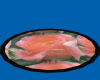 salmon color rose rug