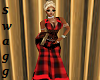 Deliah red checker gown