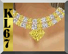 [KL]Gold collar w Gem