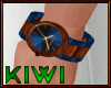 Blue wooden watch