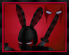Red Black bunny ears