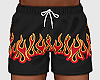 Flames Black Short