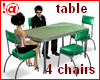 !@ table + 4 chairs