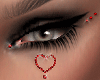 $ heart eye stickers red