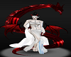 Red Dragon Lady White Gown