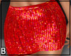 Red Sequin Mini Skirt
