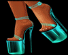 SEXY SHOES CRYSTAL TURQ