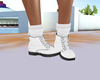 White Ankle Boot W/Socks