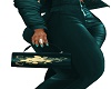TEAL LEATHER CLUTCH