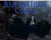~K~Blue and black couchs