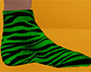 Green Tiger Stripe Socks (M)