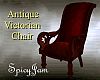 Antq Victn Chair Red Vlt