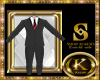 Formal Red Gray Suit