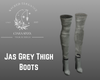 Jas Grey Thigh Boots