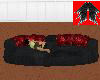 Cuddle Couch black&red