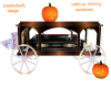 coffin with pumpkins
