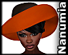brown&orange hat