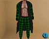 Green Robe Only Plaid M