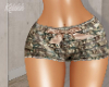 Army Green Ruffle Shorts