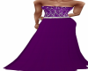 Purple Lace & belt Gown