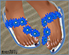 Flip Flops Flower Blue