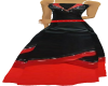 Black Red Leather Gown