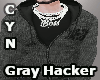 Gray Hacker Hoodie