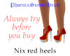 Nix red heels