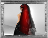 W|Red/Black Wedding Veil