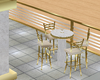 Gold&White High Chairs