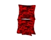 red black velvet pillow