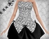 Lace Drape Dress B&W
