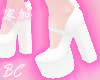 ♥angel white bow heels