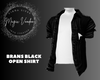 Brans Black Open Shirt