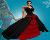 Elegant Red n Black Gown